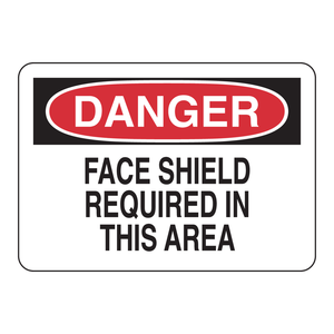 Panneau de signalisation : Protection faciale requise - Zone industrielle, laboratoire et usine - Product Image 2