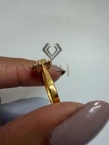 Diamond Flower Stackable <b>Ring</b> Round Cut Lab Grown 14K 18K Solid Gold Solitaire Luxury Promise Floral Band B2B Factory Bulk Price - Product Image 3