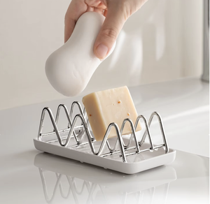 Luxury 304 Stainless Steel Drain Soap <b>Rack</b> Bathroom Soap Dish Gap Storage <b>Rack</b> Countertop Organizer - Product Image 1