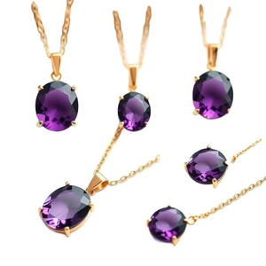 Nueva moda personalizada 925 colgante de plata esterlina collares de piedras preciosas amatista 925 collar de cadena de plata esterlina - Product Image 1