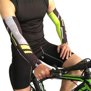 Custom Logo Men's Gym Running Elbow Protective <b>Compression</b> <b>Arm</b> <b>Sleeve</b> UV Sun Sport UV Cool for Basketball Sun Fishing Outdoor - Product Image 4