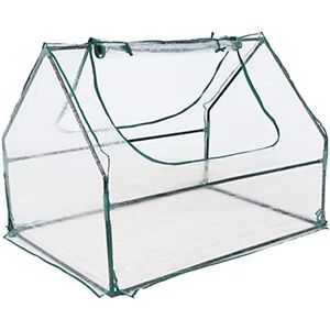 Serre miniature moderne en polycarbonate avec structure en bois 4FT X 3FT, 2 portes latérales zippées - Product Image 2