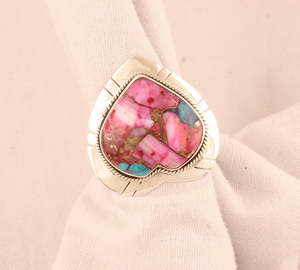 Wholesale Pink Oyster Heart <b>Ring</b> 925 Sterling <b>Silver</b> Vintage <b>Statement</b> <b>Rings</b> Pink Shell Gemstone Jewelry for Women 2026 - Product Image 2