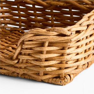 Porta Servilletas Cuadrado de Mimbre Tejido, Ideal para Servilletas de Papel, Decoración para Mesa del Hogar - Product Image 3