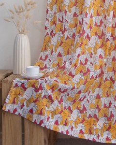 Cortinas Estampadas de Algodón 100% con Estampado de Animales para el Hogar y Habitaciones de Hotel, Juego de Cortinas para Ventanas - Product Image 3