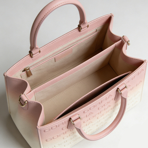 Customizable Logo Designer Leather <b>Handbag</b> for Women Gradient Embossed Letter Tote Bag Fashionable and Versatile - Product Image 4