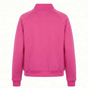 Women Wholesale Scrub Jacket Quarter Zip Custom Logo Pullover <b>Mock</b> <b>Neck</b> Ribbed Hem Medical Uniform Fleece Athletic Scrub Jackets - Product Image 3