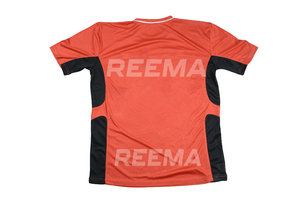 เสื้อฟุตบอลสีส้มแขนสั้นคอกลมสำหรับผู้ชายยี่ห้อ Reema ระบายอากาศได้ดี ซับเหงื่อ ไซส์ใหญ่ ผลิตจากโพลีเอสเตอร์ พร้อมกระเป๋า - Product Image 3