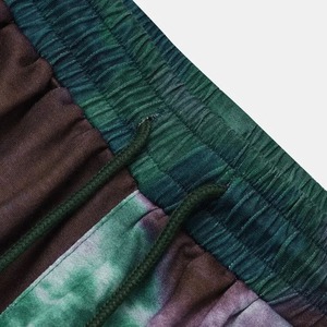 Shorts de sport décontractés tendance été avec logo frontal pour hommes et femmes, taille mi-haute élastique, respirants, en pur coton, tissu Oxford, tricoté avec cordon. - Product Image 3