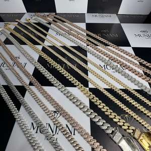 Luxury IGI Certified Moissanite <b>Chain</b> Custom Rose Gold & Gold Plated S925 Silver Unisex Necklaces Iced Hip Hop Jewelry - Product Image 1