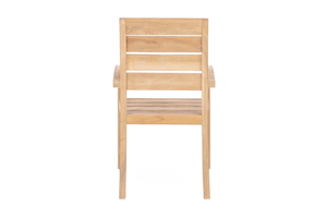 ชุดโต๊ะรับประทานอาหารในสวนทรงกลมไม้สัก Texel Elegant สำหรับการใช้งานกลางแจ้ง - Product Image 2