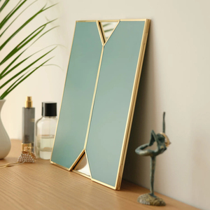 Modern Design Home Decorative Academy Usage <b>Makeup</b> <b>Mirror</b> Tabletop Desktop Cosmetic <b>Mirror</b> Gold Chrome Plated Custom Size - Product Image 1