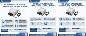 Módulo Controlador de Temperatura WiFi IoT de Plástico con Pantalla TFT para Calentador de Agua Eléctrico, Termostato Inteligente para Hogar y Hotel - Product Image 6