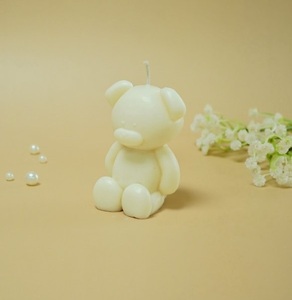 Teddy <b>Bear</b> Candle <b>Cute</b> Decorative Figurine Sweet Home Decor Accent for Birthday Wedding Celebration Party Gift - Product Image 1