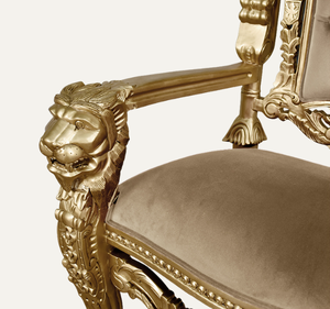 เก้าอี้โรงแรมไม้มะฮอกกานีแท้สุดหรู คลาสสิก ทนทาน แกะสลักด้วยมือ หุ้มเบาะ เฟอร์นิเจอร์ห้องนั่งเล่น - Product Image 6