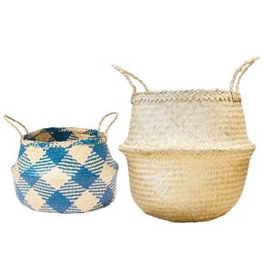 Decorative Handmade SEAGRASS BELLY <b>BASKETS</b> for Plant Pot Cover and Decor, Storage <b>Basket</b> - Product Image 1