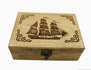 Aaliyan Impex Low Priced Wood Jewelry Organizer <b>Box</b> Drawers Natural Walnut Finish <b>Small</b> Storage Cabinet for Desk Bedroom Use - Product Image 6