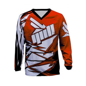 เสื้อเจอร์ซีย์แข่งรถมอเตอร์ไซค์ MX BMX MTB แขนยาวสำหรับผู้ชายไซส์ใหญ่ แบบขายส่งและปรับแต่งได้ พร้อมกางเกงเซ็ตสำหรับมอเตอร์ครอสและเอนดูโร - Product Image 2