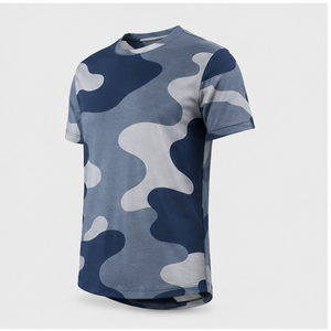เสื้อยืดคอกลมแขนสั้นลายพรางสีน้ำเงินชายฝั่งแบบออร์แกนิกสำหรับผู้ชาย รุ่น MTS-CAMO-0005 - Product Image 4