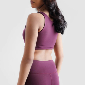 Women's Breathable High Support Backless Sports Bra for Gym Fitness Slim Fit Yoga Workout with Front Logo Washed Technique - Product Image 2