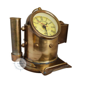 Reloj de mesa de Metal y latón náutico, con esmalte brillante, personalizado, hecho a mano, para la escuela y la Oficina, decorativo - Product Image 6