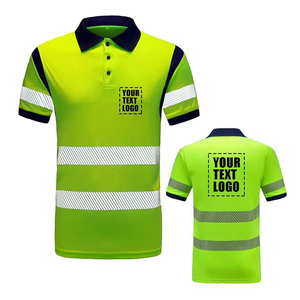 T-shirt réfléchissant personnalisé avec logo, en matière de qualité supérieure, pour hommes, haute visibilité, chemise de sécurité réfléchissante, polo de travail haute visibilité - Product Image 6