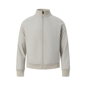 Ensemble de survêtement noir pour homme, sweat-shirt à fermeture éclair à manches longues, poches latérales, vêtement décontracté respirant, col montant, coupe ample, style automne - Product Image 5