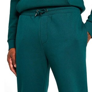 Ensemble de survêtement à capuche vert foncé pour homme, manches longues, couleur unie, tenue décontractée avec poches latérales, fermeture à cordon, coupe régulière - Product Image 6