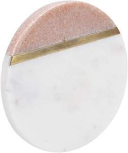 Sous-verres ronds en marbre faits à la main, sous-verres multicolores en pierre avec bordure en laiton doré, sous-verres élégants et modernes pour bar et table à manger - Product Image 2