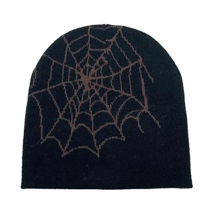 Gorro Crazy Visions de 58 cm, unisex, estilo urbano, gorro de punto, color marrón, estampado de letras negras, estampado flocado, gorro de invierno para adultos - Product Image 4