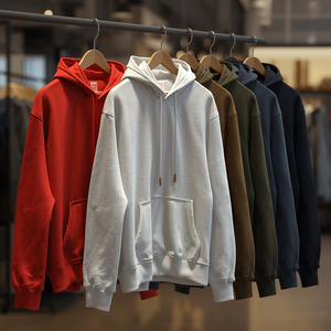 Sudadera con Capucha para Hombre, sin Cordón, Minimalista, de Algodón y Felpa, con Personalización OEM ODM - Product Image 4