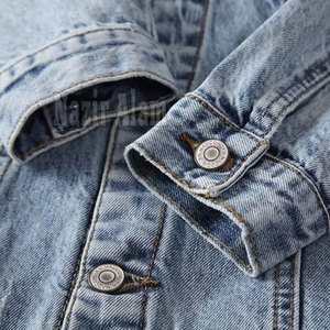 Veste d'hiver en jean tendance pour homme, intérieur doux et chaud, streetwear élégant, parfaite pour les tenues de jour. - Product Image 5