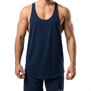 Plus Size <b>Men's</b> Knitted Casual Eco-Friendly Breathable Cotton Gym Fitness <b>Stringer</b> <b>Vest</b> Custom Logo Leisure Sports Body Building - Product Image 2