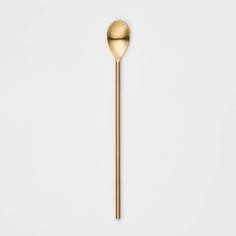 Cuillère de bar élégante en acier inoxydable à long manche, outil de mélange pour cocktails, mélangeur de boissons, accessoire professionnel pour bar et restaurant - Product Image 1