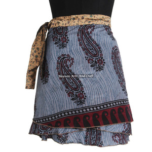 Best Buying Wholesale Price For Saree Silk Magic Wrap <b>Mini</b> Skirts Women's Boho <b>Print</b> Casual Beach <b>Mini</b> Skirt Hip Wrap - Product Image 4