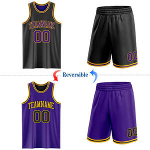Tenue de Basketball Réversible Professionnelle Sublimée – Kit d'Équipe Anti-Transpiration avec Maillot et Short en Mesh pour Jeunes – Idéal Tournois et Compétitions Sportives - Product Image 2