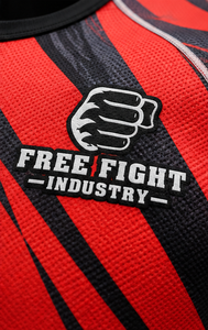 เสื้อรัดกล้ามเนื้อแขนยาวสีแดงดำสำหรับผู้ชาย ยี่ห้อ Face Fight Industrial  แบบซับลิเมชั่น  รักษาสิ่งแวดล้อม ป้องกันรังสียูวี 50  ต้านเชื้อแบคทีเรีย แห้งเร็ว เหมาะสำหรับ MMA และ BJJ - Product Image 5