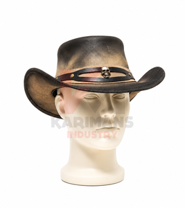 Fournisseur en gros de chapeaux de cowboy en cuir, chapeaux de ranch et de rodéo en cuir de vachette de qualité supérieure, OEM ODM pour importateurs et chaînes de magasins de détail - Product Image 4