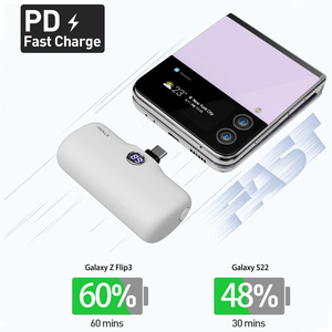 Iwank linkpod P แบตสำรองขนาดเล็ก PD USB C ชาร์จเร็<span class=keywords><strong>ว</strong></span>แบบพก<span class=keywords><strong>พา</strong></span>ได้เครื่องชาร์จแบตเตอรี่4800มิลลิแอมป์ต่อชั่<span class=keywords><strong>ว</strong></span>โมงสำหรับโทรศัพท์แอนดรอยด์ Samsung - Product Image 4