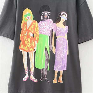 T-shirt personnalisé de haute qualité, respirant, col rond, design multicolore, 180 g/m², en polyester tricoté, imprimé numériquement, décontracté, pour femme, été - Product Image 5