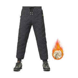 Pantalon de neige d'hiver pour homme, doublé en sherpa, pantalon de survêtement épais et chaud en polaire, pantalon de jogging pour sports de plein air, pantalon thermique décontracté - Product Image 2