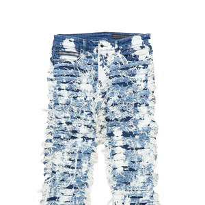 Pantalons en jean slim déchirés pour hommes, de haute qualité, style européen et américain, tendance et délavés - Product Image 6