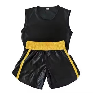 Uniforme de boxe personnalisé avec impression par sublimation sur toute la surface, 2 pièces, polyester à séchage rapide, logo de marque OEM, vente en gros en usine - Product Image 3