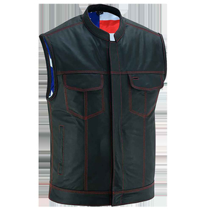 2026 High Quality <b>Men's</b> Motorcycle Racing <b>Leather</b> Vest Custom Made Waterproof Windproof Breathable Premium Stylish Low Price - Product Image 4