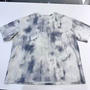T-shirt oversize noir délavé pour homme, coton lourd, style streetwear vintage, décontracté - Product Image 4