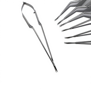 Micro-ciseaux ophtalmiques AISLING INTERNATIONAL en acier inoxydable, manuels, réutilisables, instrument de microchirurgie certifié CE, CHIRURGICAL - Product Image 1