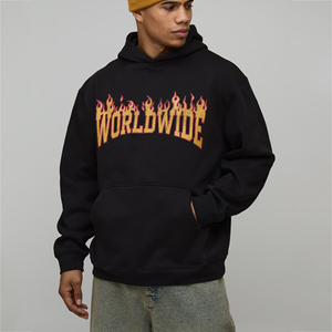 Sweat à capuche personnalisé DTF pour homme, impression graphique sur mesure, sweat-shirt à capuche OEM, streetwear décontracté, haut à manches longues, vêtements pour homme - Product Image 1