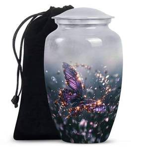 Urna de Metal para Adultos, Urnas de Aluminio para Cremación, Urna Funeraria de Metal con Diseño de Paisaje Lunar Negro, Personalizada, Venta al Por Mayor - Product Image 3