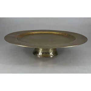 Elegant Gold Metal Chocolate Platter Luxury Cake Display Platter Decorative Centerpiece Plate for Wedding Hotel Table Decor - Product Image 1