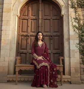 Presenting New Designer Party Wear Siqunce Work Top-Plazzo And Dupatta Set - Product Image 4